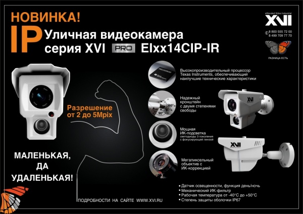 Новые уличные камеры видеонаблюдения XVI серии PRO Новые уличные камеры видеонаблюдения XVI серии PRO