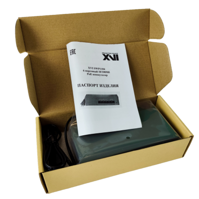 PoE коммутатор XVI SWP1104 в коробке