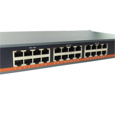 Коммутатор XVI SWP3224, L2, 24 PoE 10/100/1000, 2UpLink, 2 SFP, 300Вт, 54Gbps, 8K MAC