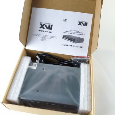 Коммутатор XVI SWP3308, L2, 8 PoE 10/100/1000, 96Вт, 20Gbps, 8K MAC