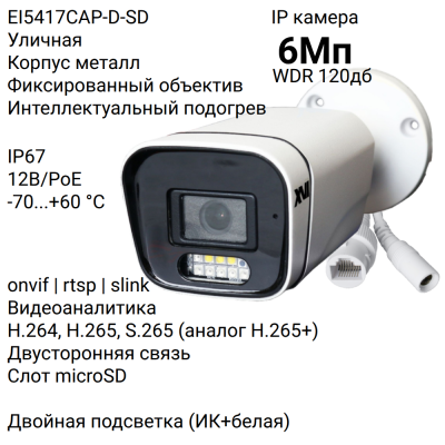 IP-камера XVI EI5417CAP-D-SD инфографика