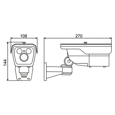 IP камера XVI EI2213MP-L-SD габариты устройства