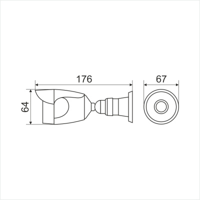 Аналоговая AHD камера видеонаблюдения XVI EC94116BIM-IR, фикс. объектив, ИК подсветка