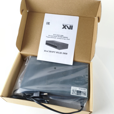 Коммутатор XVI SWP3508, 8 PoE 10/100, 120Вт, 5,6Gbps, 2K MAC