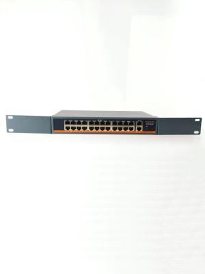 Коммутатор XVI SWP1024, 27_портов: 24_порта 100Мбит/с с PoE + 2_порта 1Гбит/с + 1xSFP, 400Вт