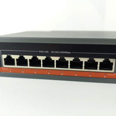 Коммутатор XVI SWP3308, L2, 8 PoE 10/100/1000, 96Вт, 20Gbps, 8K MAC