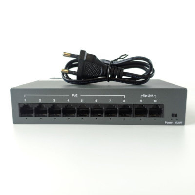 Коммутатор XVI SWP3508, 8 PoE 10/100, 120Вт, 5,6Gbps, 2K MAC