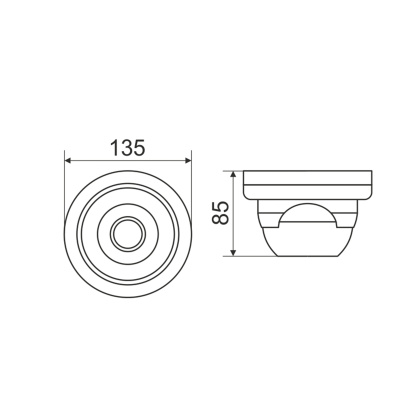 AHD камера XVI VC9403ZIM-IR габариты устройства