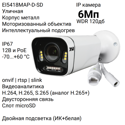 IP-камера XVI EI5418MAP-D-SD инфографика