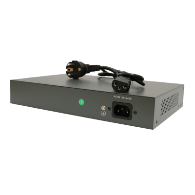 PoE Коммутатор XVI SWP308 задняя часть со шнуром